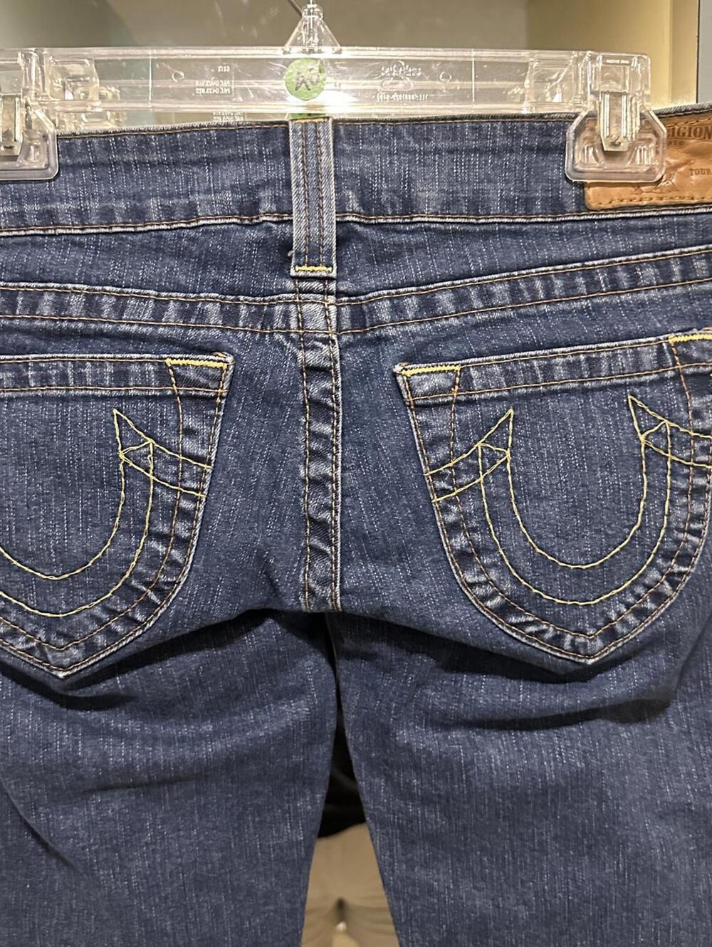 True Religion Women's Lowe Rise Boot Cut Denim  Blue Wash Jeans Size 29 - Picture 2 of 10